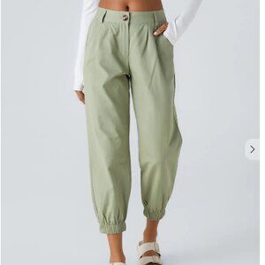 VGC Halara Mid Rise Button Zipper Side Pocket Casual Cotton Joggers - Size L